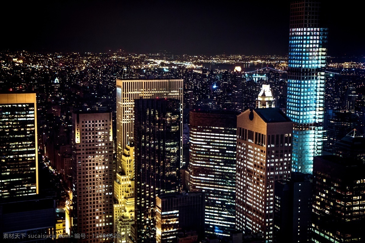 纽约 帝国 大厦 夜景