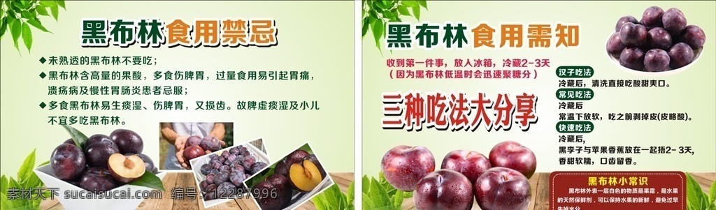 黑布林宣传单 黑布林 彩页 食用方法 水果 dm宣传单