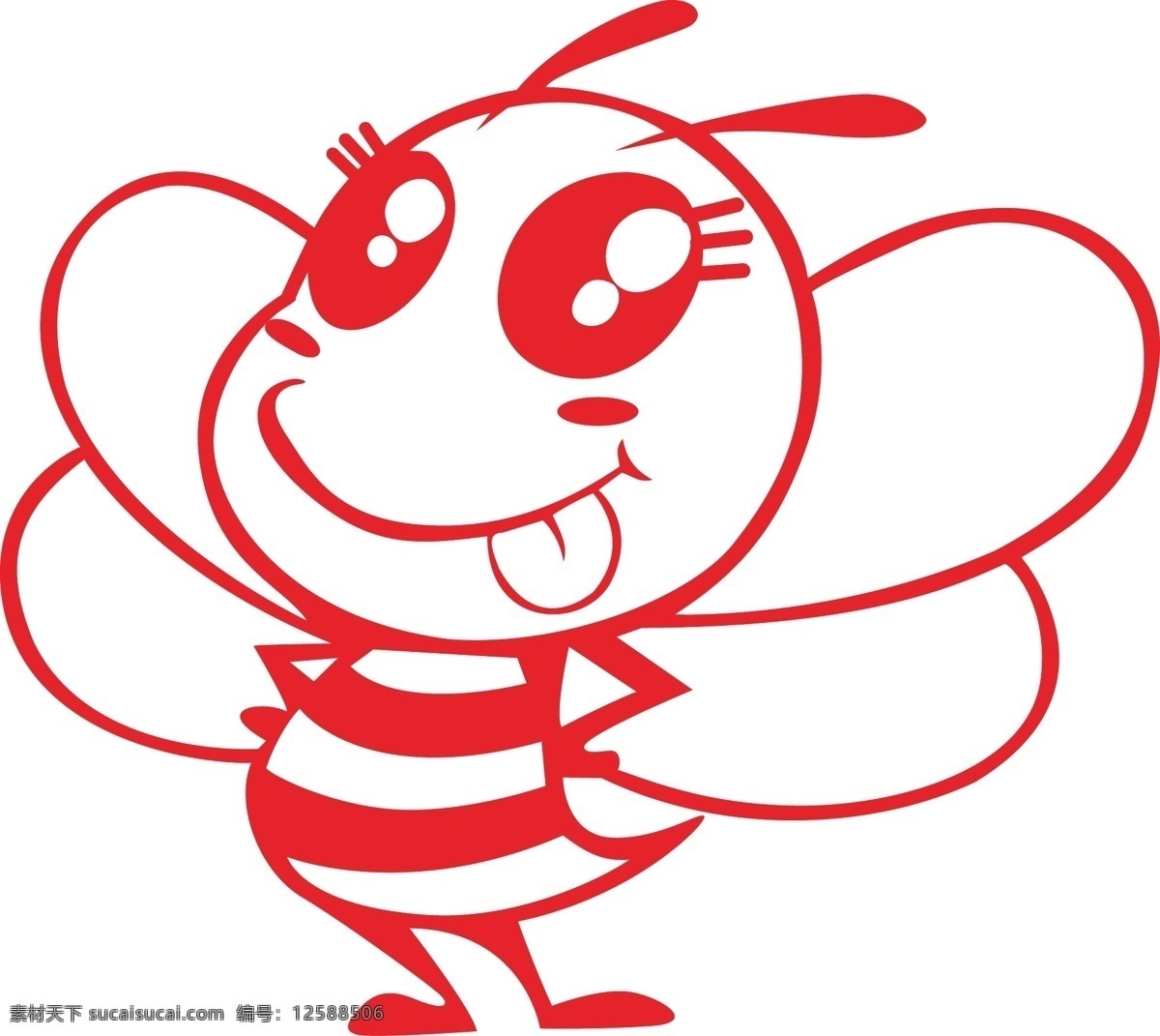 蜜蜂矢量图 蜜蜂 卡通蜜蜂 小精灵 蜜蜂线条