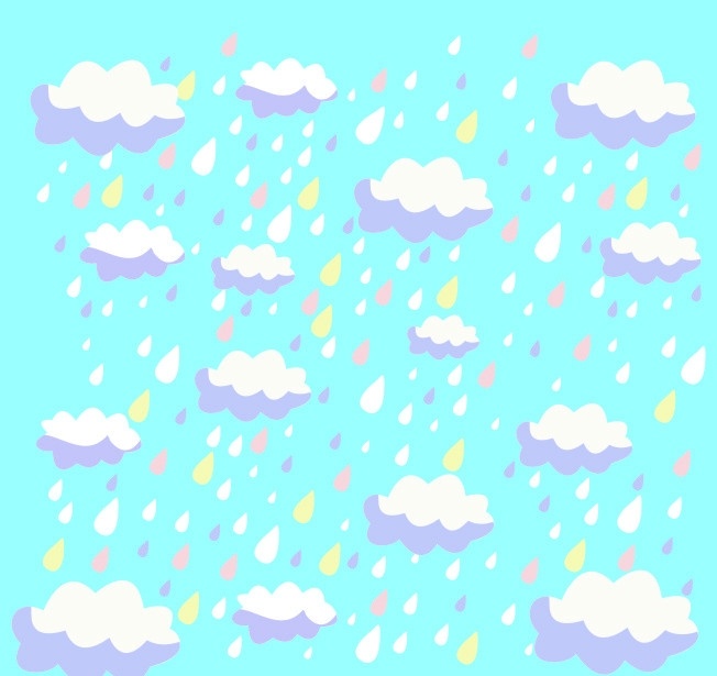 雨 云 雨点 蓝色 黑云 卡通雨 矢量图 淡底 彩色 彩色雨 矢量素材 其他矢量 矢量