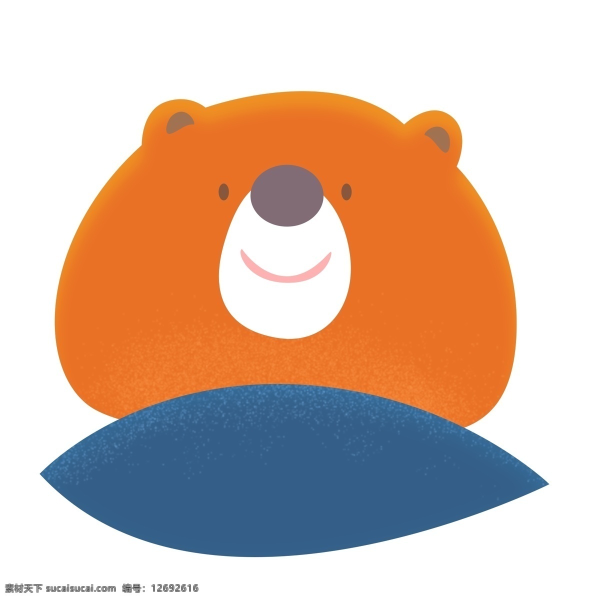 可爱 小 熊 装饰 元素 小熊 动物 手绘 憨厚 老实 装饰元素 微笑