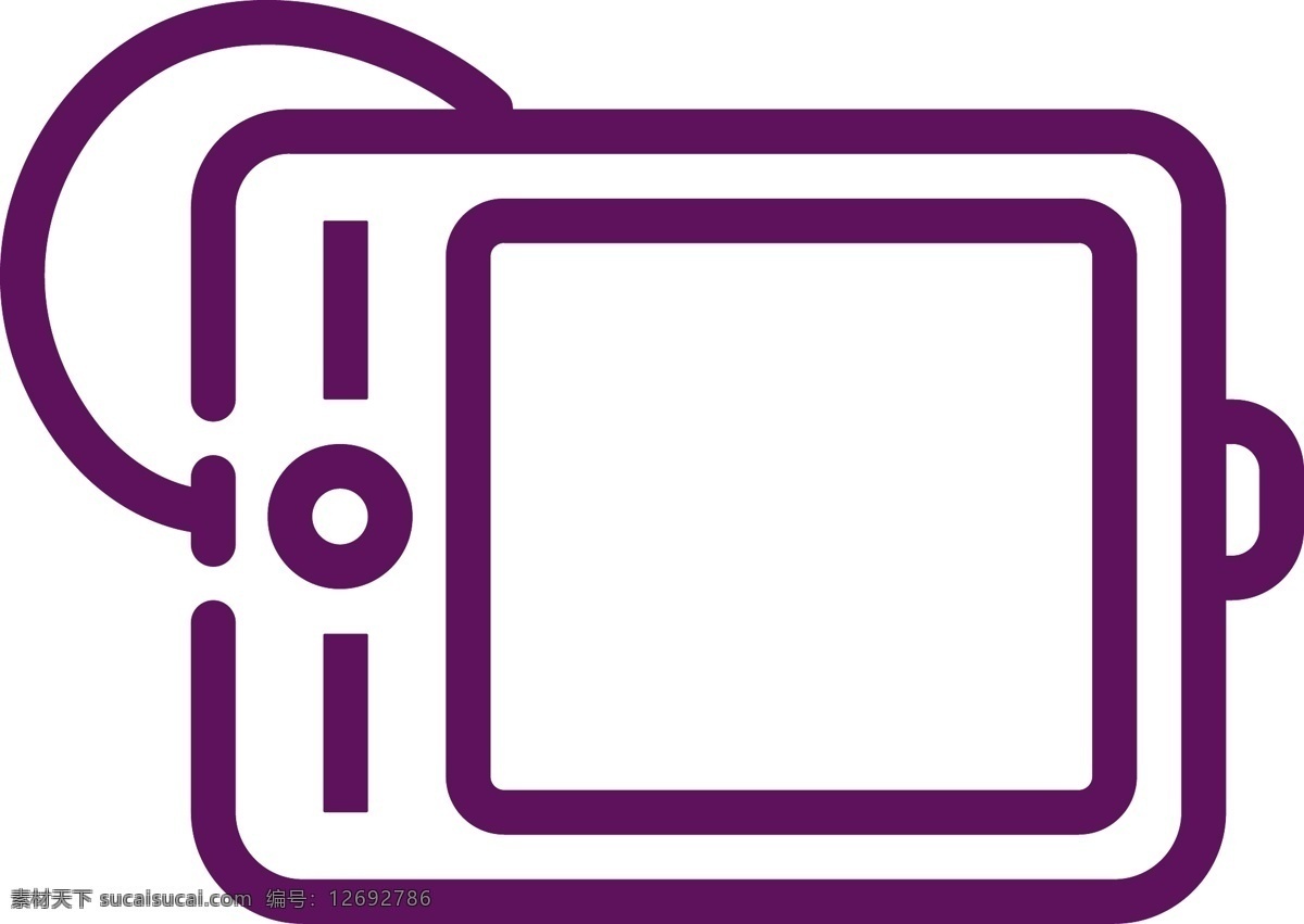 紫色 圆角 手机 科技 元素 创意 扁平化 矢量图 图标 ui 按钮 圆弧 边框