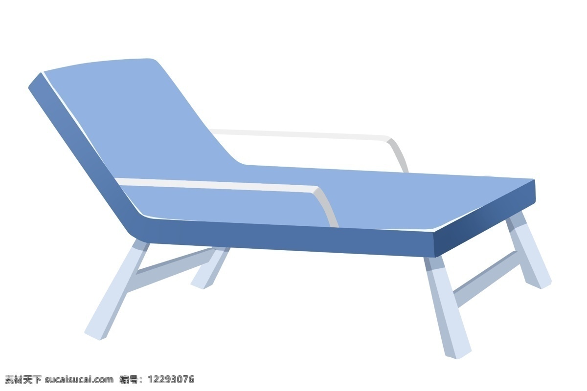 沙滩 蓝色 椅子 插画 沙滩的椅子 卡通插画 椅子插画 家具插画 家具椅子 木质椅子 蓝色的椅子