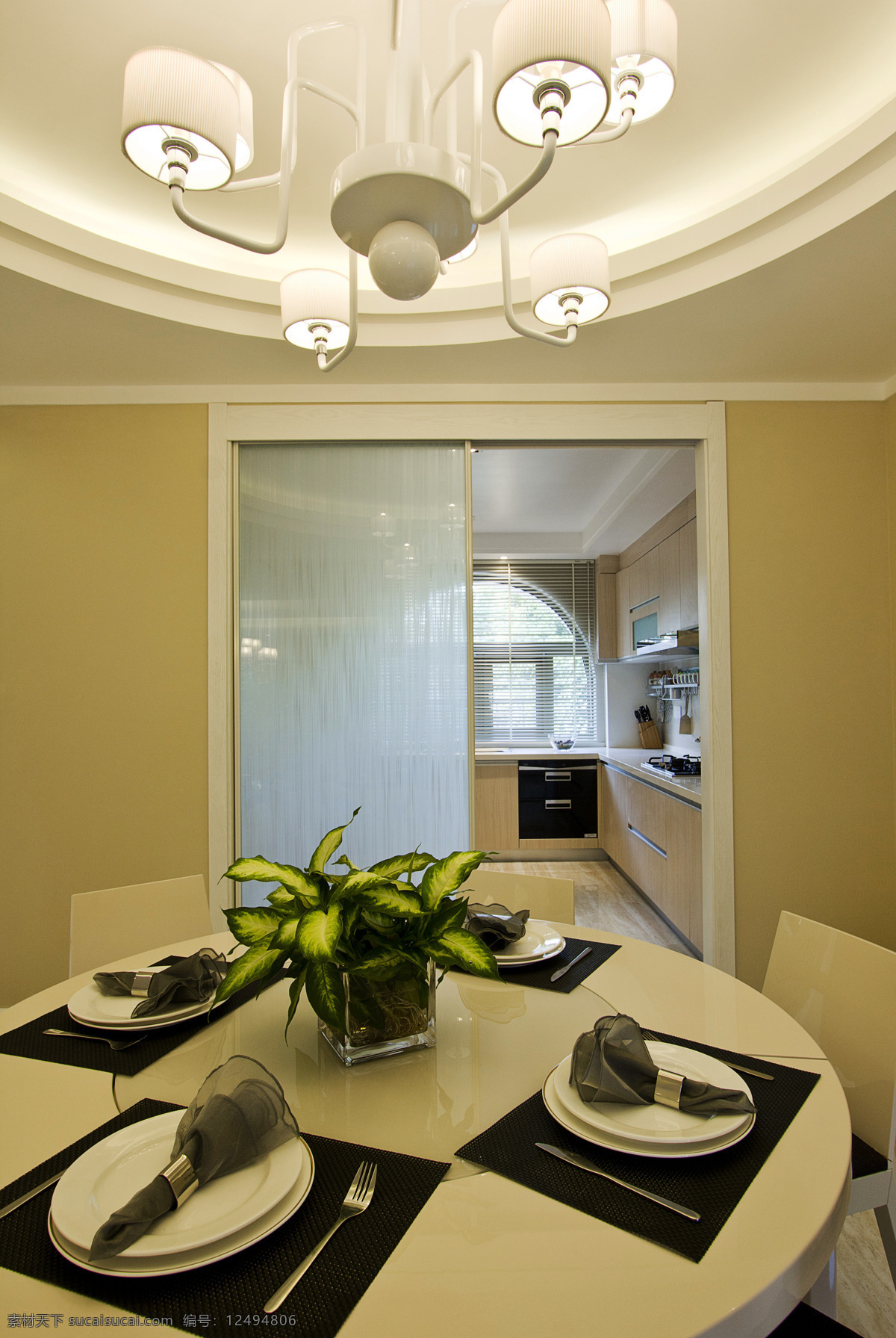 简约 风 室内设计 餐桌 移门 效果图 现代 家装 家居 家具 吊灯