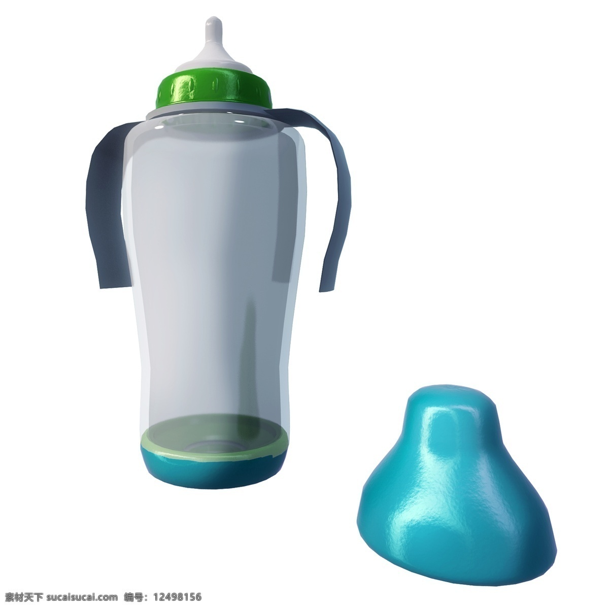 立体 奶瓶 图 婴儿用品 奶嘴 塑料瓶 质感 png图 创意 3d 套图 喂奶 吸嘴 养孩子