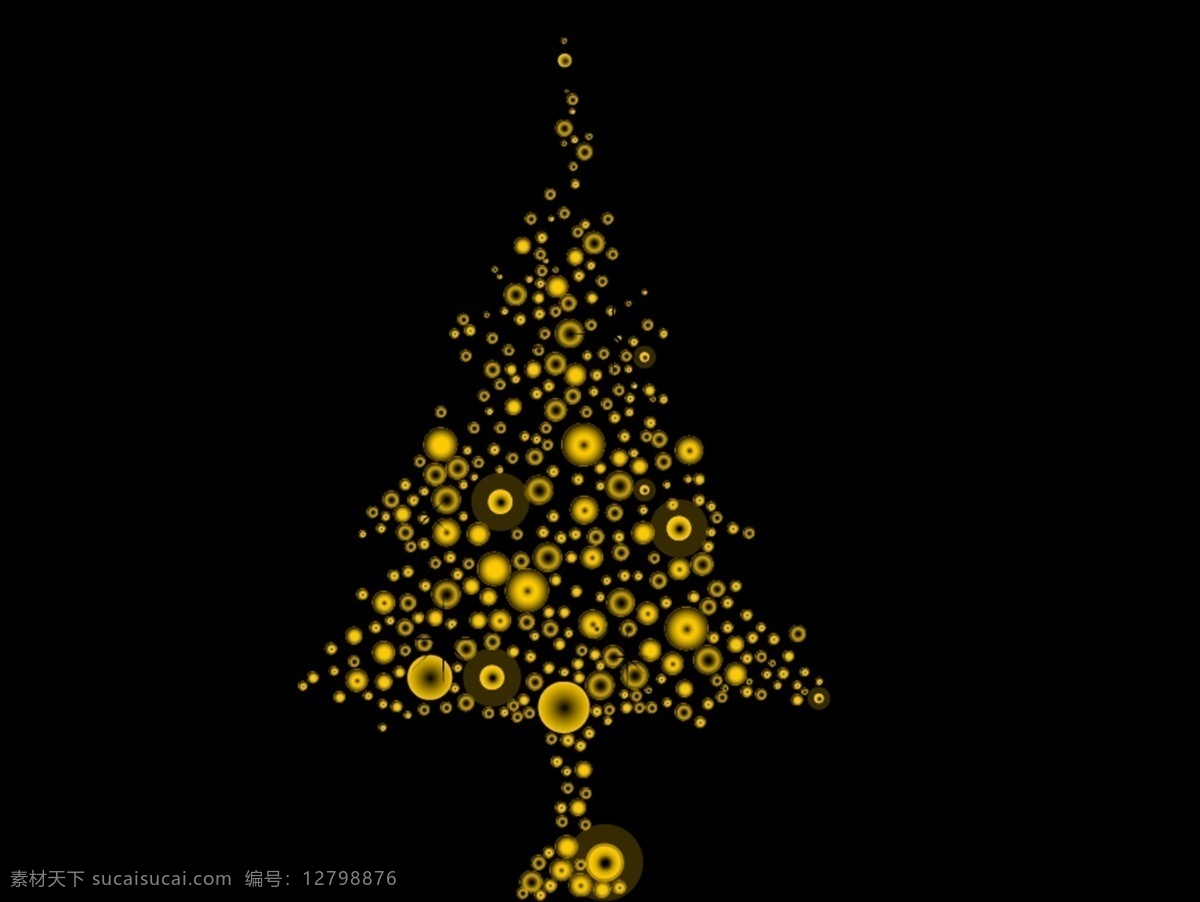 小 圆点 构成 圣诞树 梦幻 漂亮 圣诞节 psd源文件