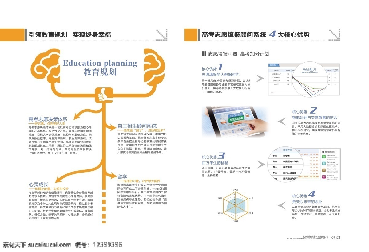 聚 智 未来 宣传册 教育 规划 企业 学校 蓝色