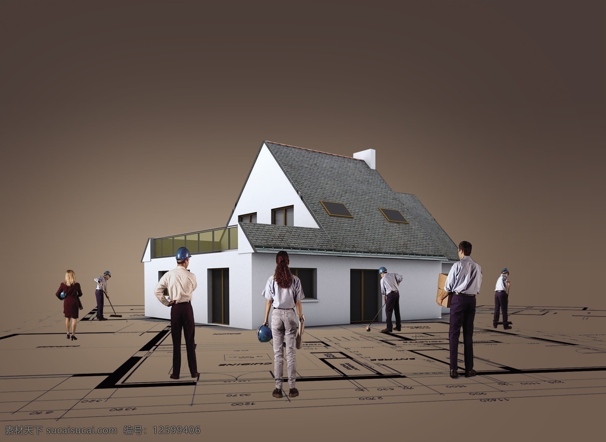 房屋 3d 设计图 地产 房产 绘图 建筑 效果图 3d模型素材 建筑模型