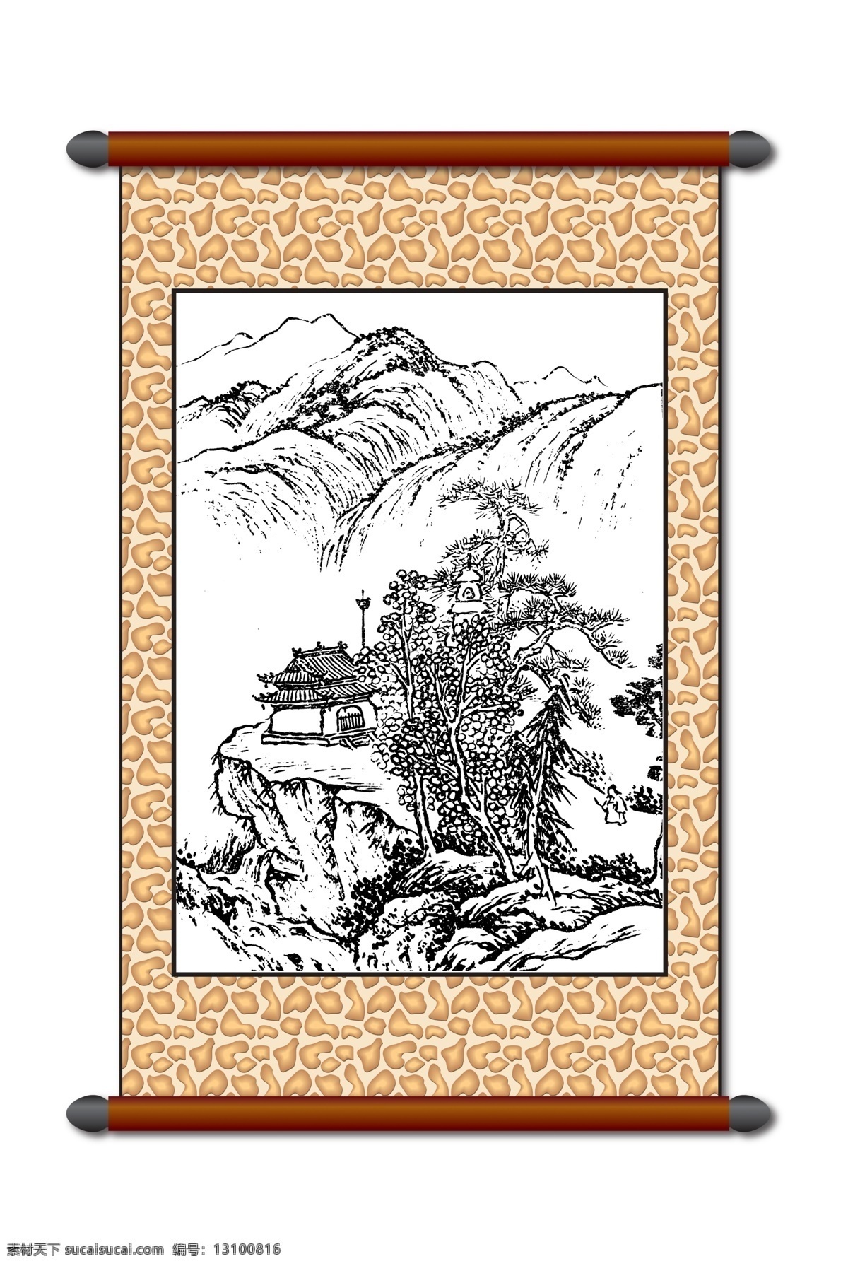 分层 白描 版画风景 传统画 风景 风景画 工笔 古画 模板下载 白描风景 山水画 古建筑 线描 美术 黑白稿 卷轴画 挂画 中国风 艺术画 文化艺术 绘画书法 设计图库 源文件 家居装饰素材 山水风景画