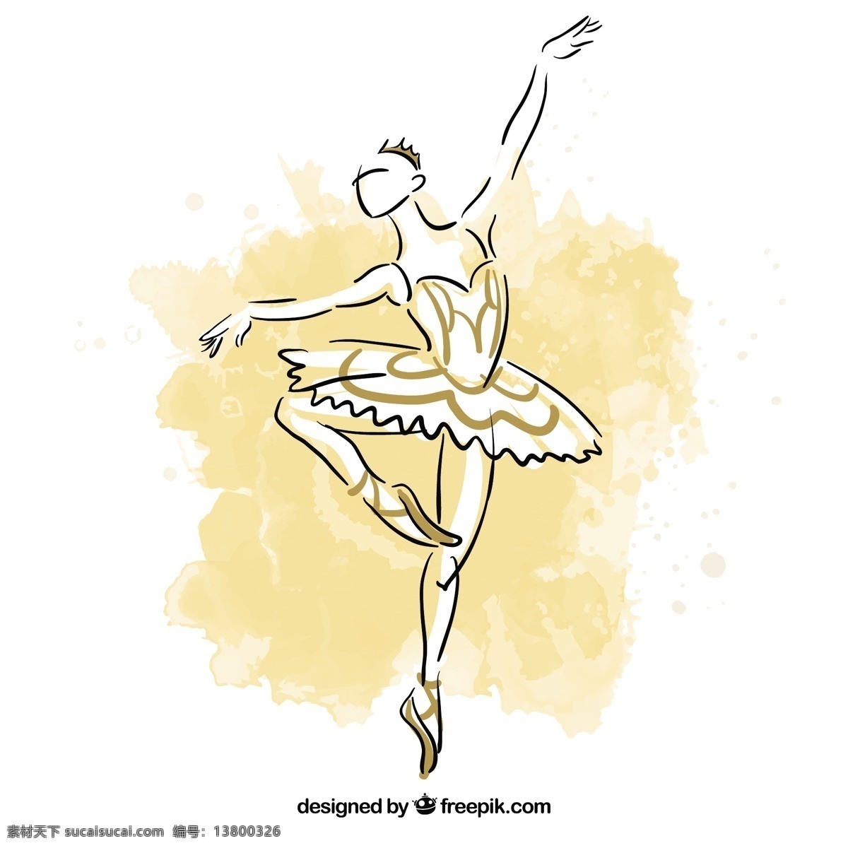 手绘 芭蕾舞 演员 一方面 舞蹈 绘画 芭蕾 粗略 芭蕾舞者 画 白色