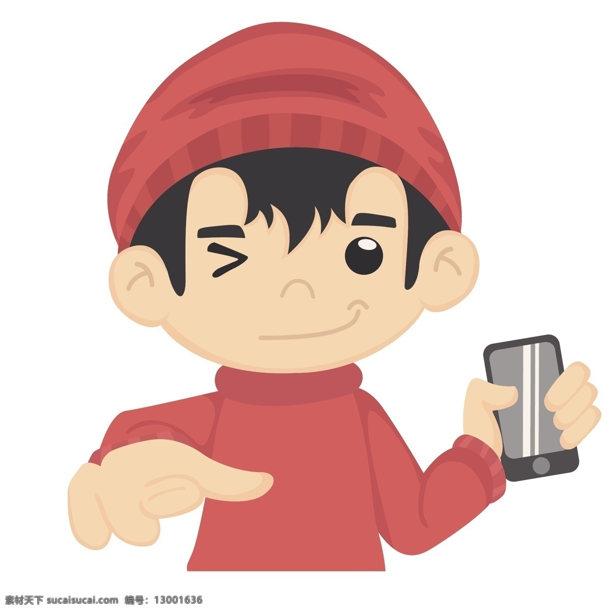 卡通 红色 衣服 男孩 人员 图标 人物 工作 行业 扁平 创意 企业 卡通企业人物 办公人室 企业人物