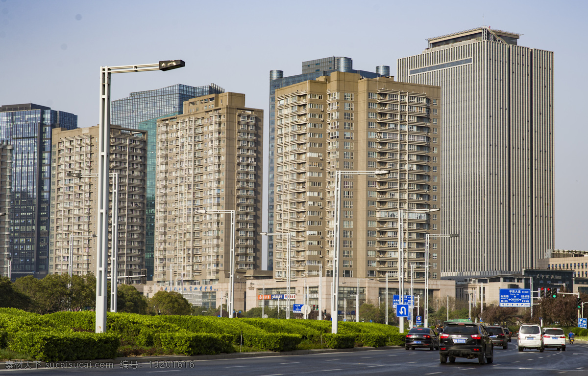 城市 建筑 摄影图片 高清 原图 楼房 高楼 蓝天 春天