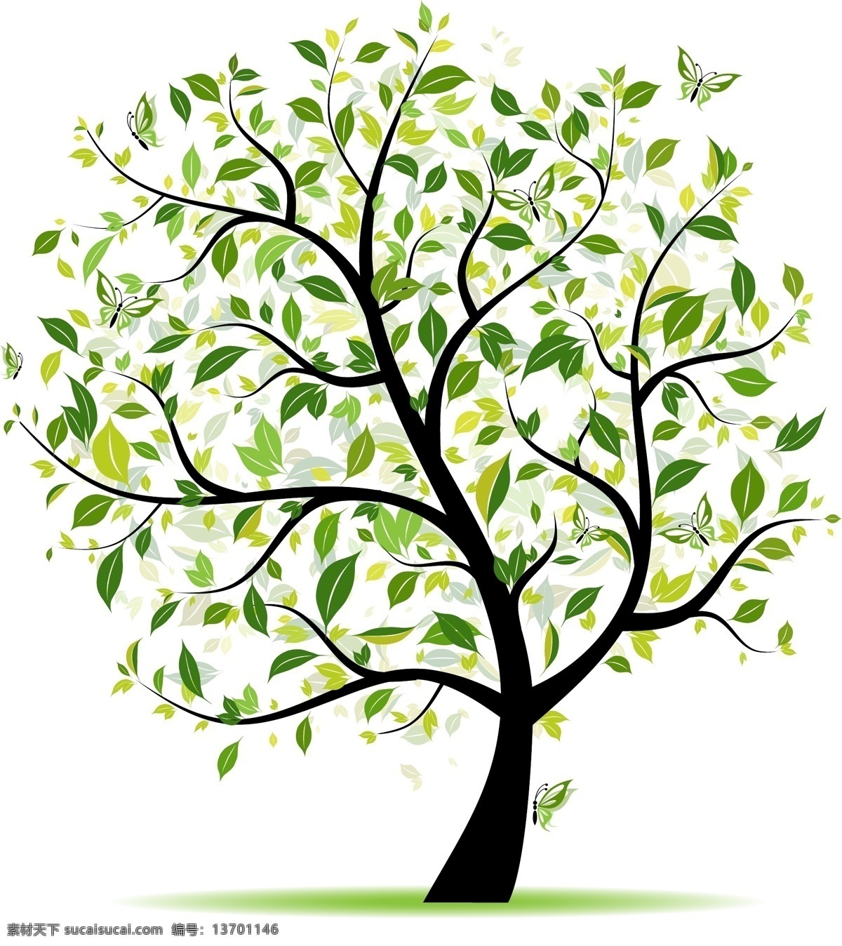 清新的树 清新 浪漫 树木 矢量 森林 植物 绿叶 简约 简单 情人节 婚礼 婚庆 装饰 卡片 招贴设计