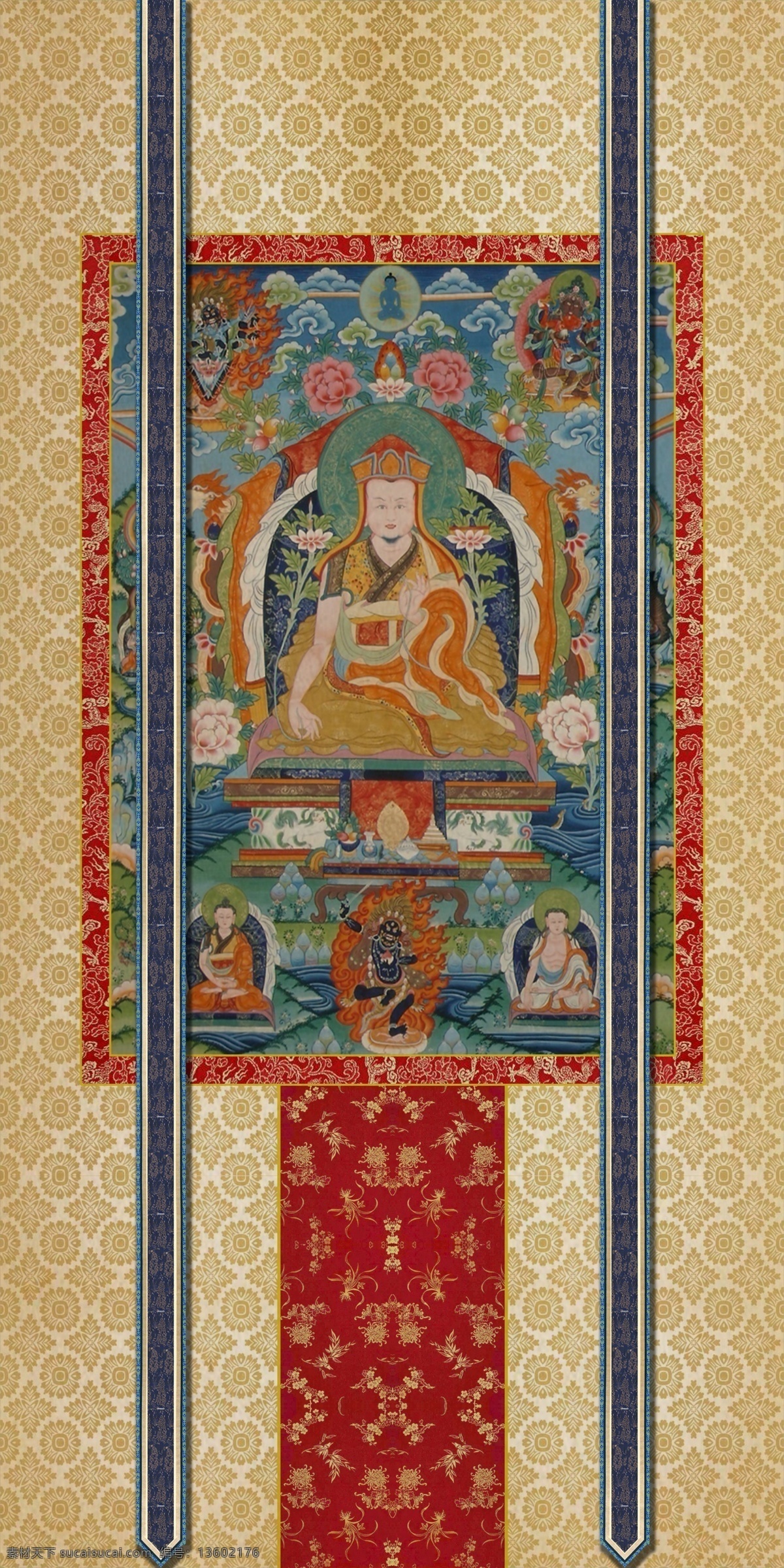 圣象佛像画 圣象 唐卡 佛像 画像 画轴 卷轴 现代 源文件 分层