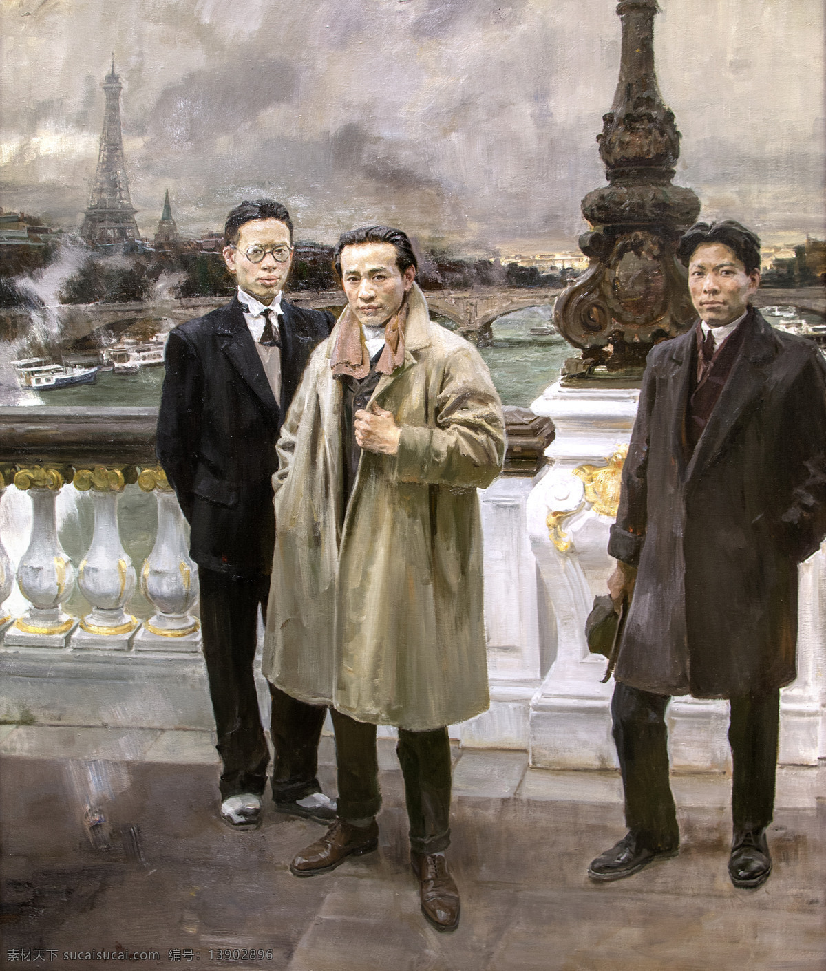 油画 桥上的风景 何红舟作品 民国文人 艺术家 林风眠 人物绘画 人像油画 美术 绘画 文化艺术 绘画书法 新中国绘画