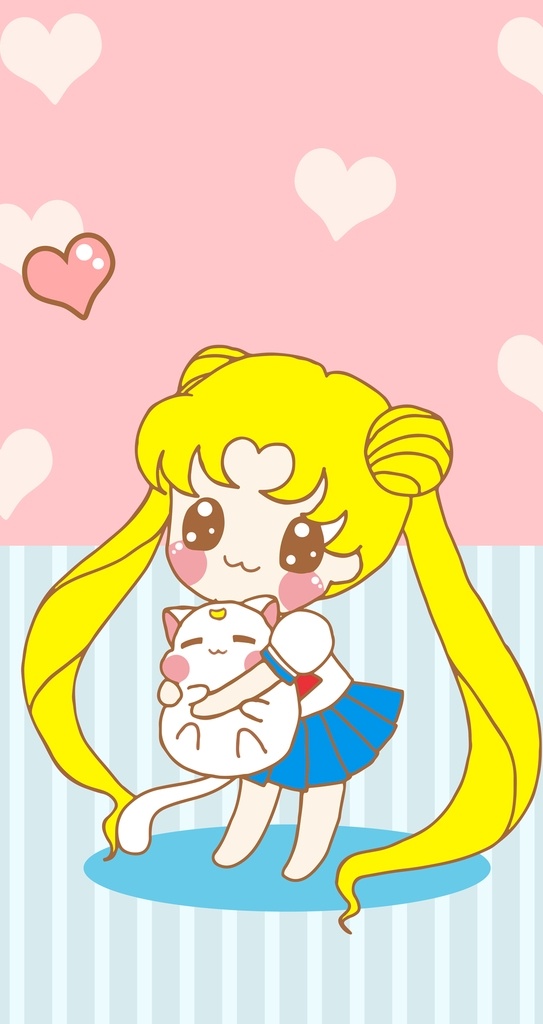 美少女战士 美少女 卡通美少女 动漫卡通 卡通女孩 露娜 黑子美少女 猫咪美少女 动漫动画 动漫人物