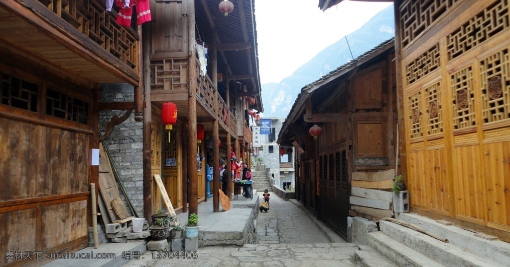 龚滩古镇 重庆 酉阳 龚滩 古镇 旅游 国内旅游 石板街 木屋 灯笼 阁楼 吊脚楼 小巷 石墙 旅游摄影