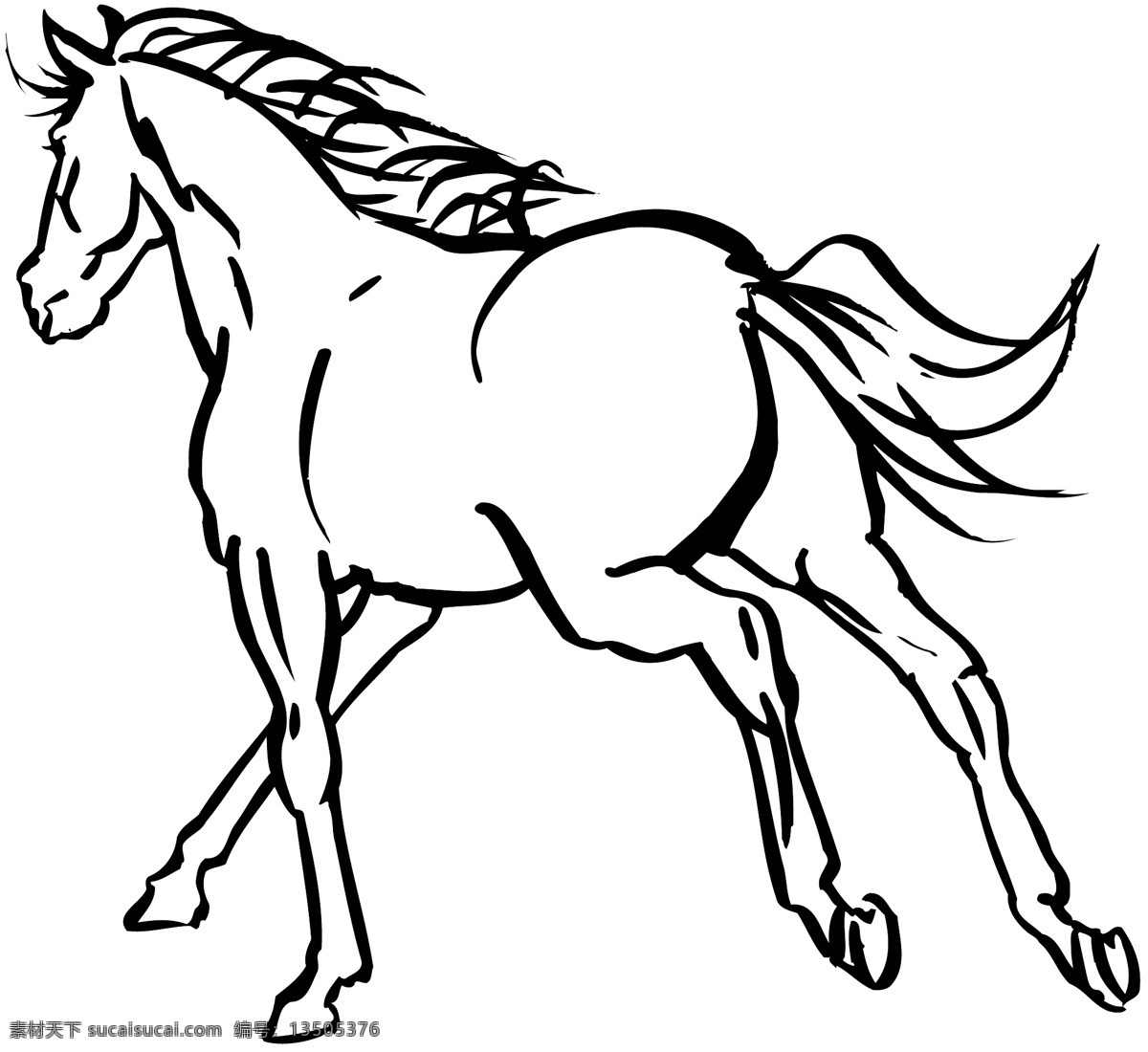 马 家禽家畜 矢量素材 格式 eps格式 设计素材 矢量动物 矢量图库 白色