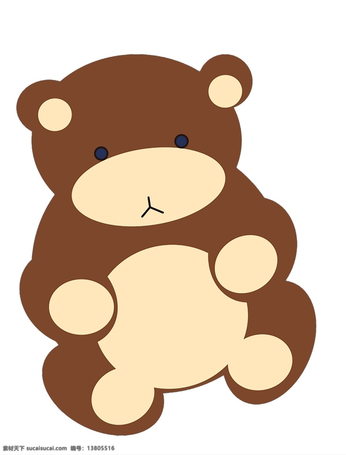 可爱卡通小熊 动物 熊 手绘 卡通 可爱 玩具