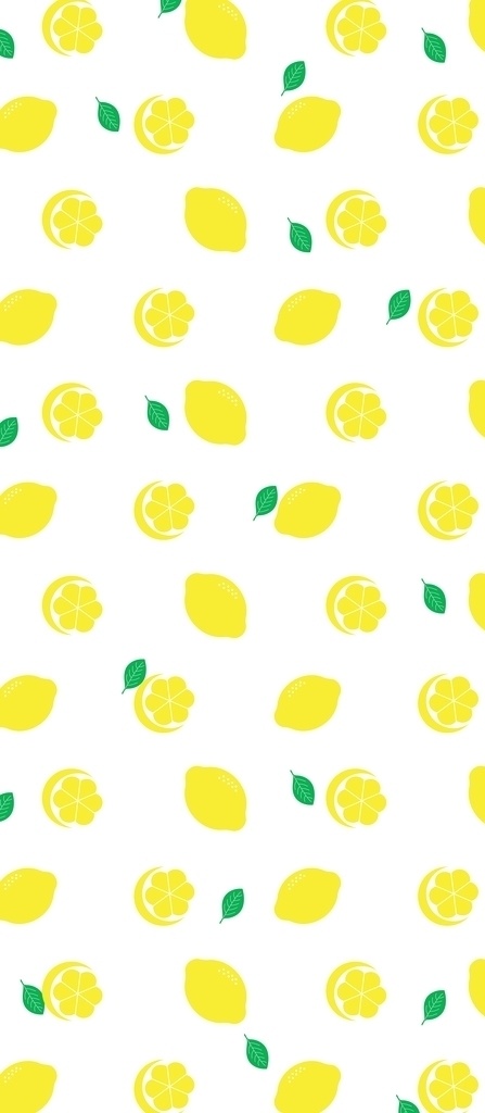 柠檬壁纸 柠檬 壁纸 手机壁纸 树叶 黄色壁纸 矢量设计