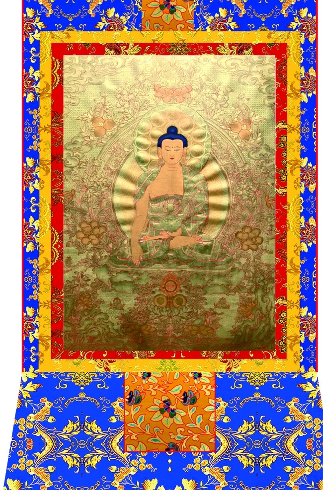 唐卡 佛陀 藏式 度母 边框 文化艺术 传统文化