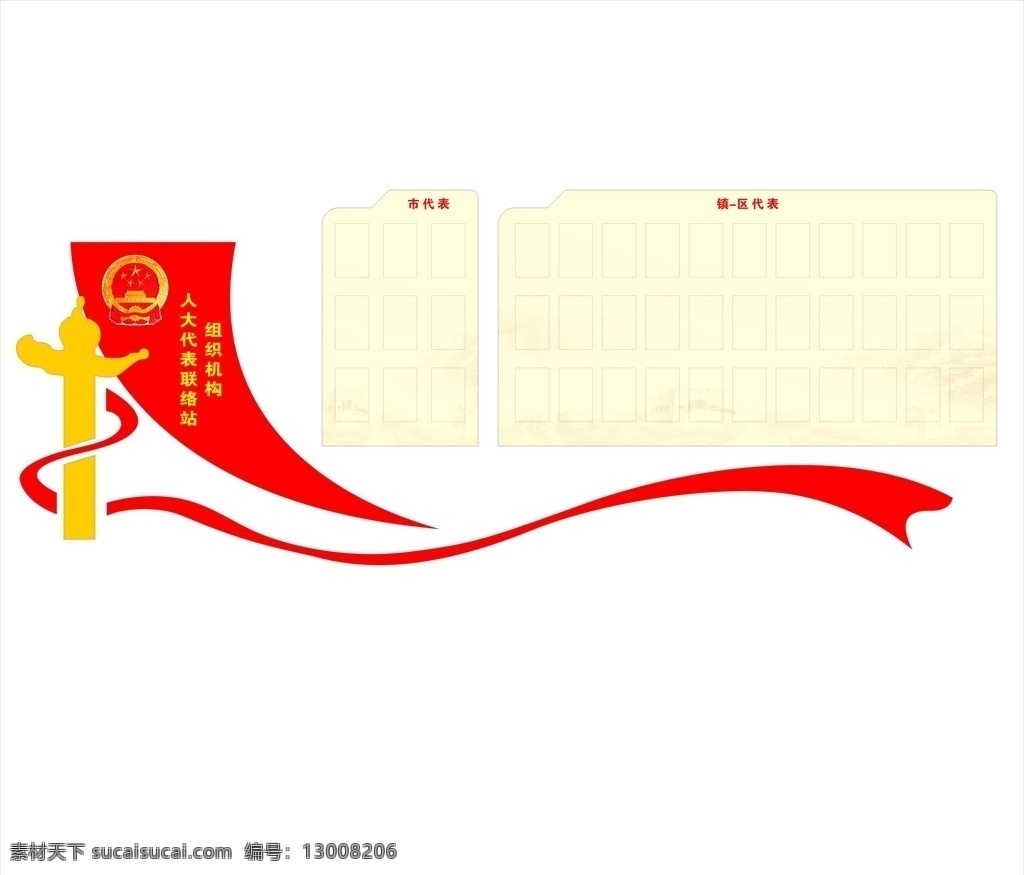 人大组织机构 人大 组织 机构 照片墙 国徽 华表 飘带