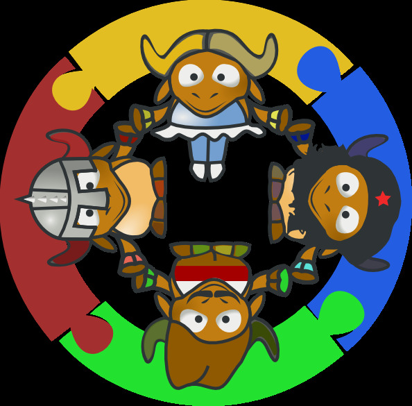 gnu 圆 夹 艺术