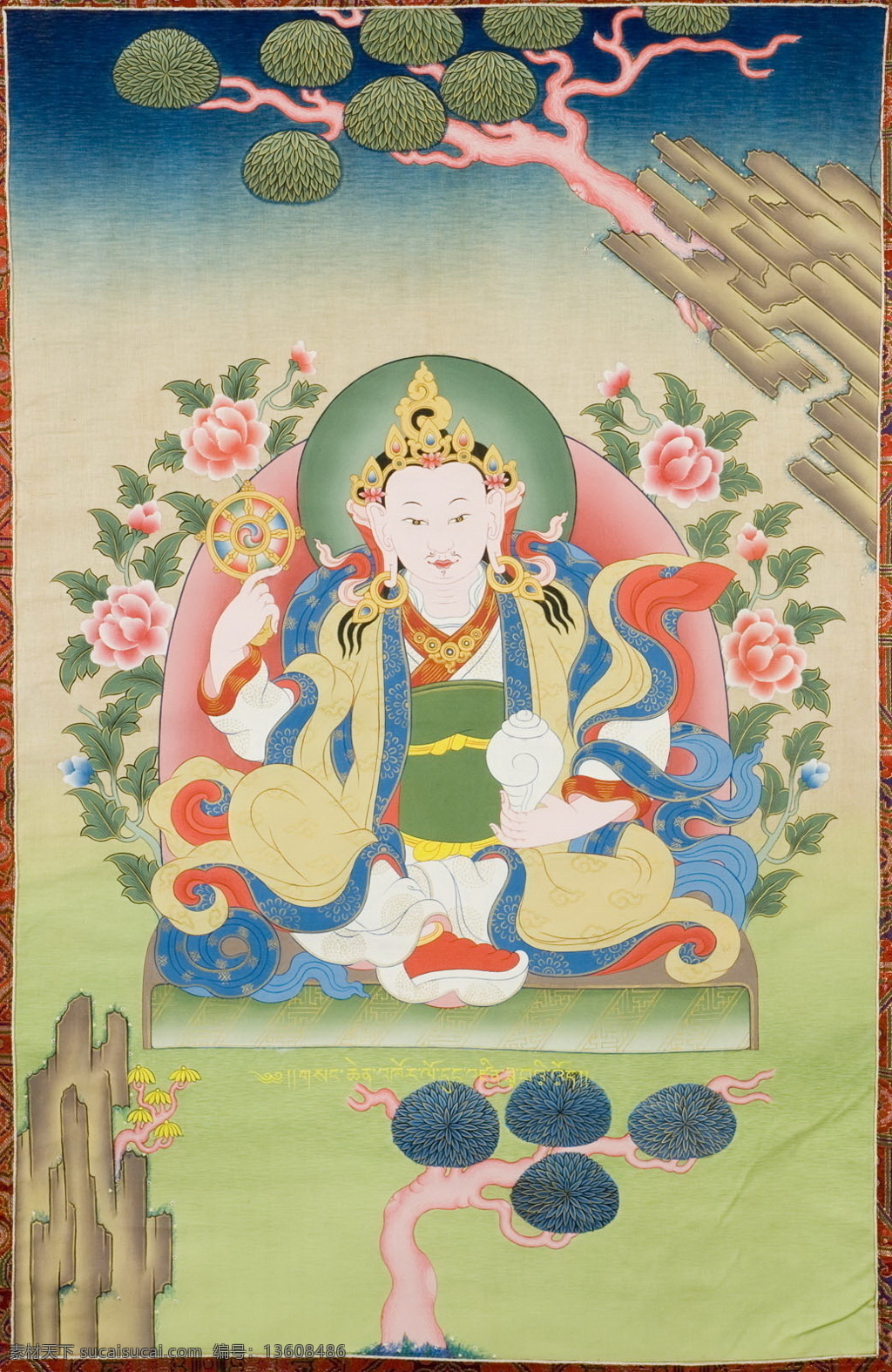 佛教 唐卡 传统 国王 文化 西藏 香巴拉 艺术 文化艺术