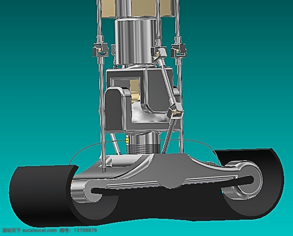机器人 脚 小腿 工业 机械 空气 未来 执行器 3d模型素材 建筑模型