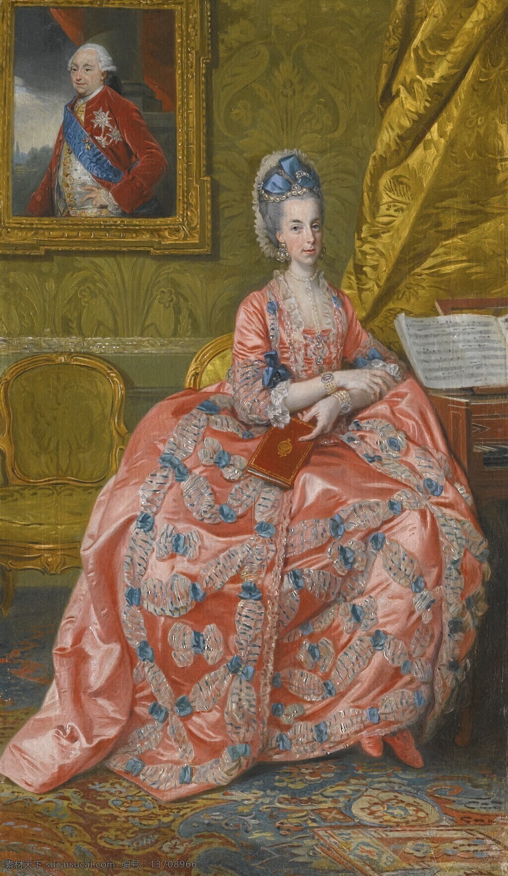 古典油画 绘画书法 文化艺术 油画 奥地利 女 大公 设计素材 模板下载 奥地利女大公 玛丽 娅 艾米利亚 公主 奥地利女公爵 法国 王后 姐姐 泰 蕾 西娅 家居装饰素材