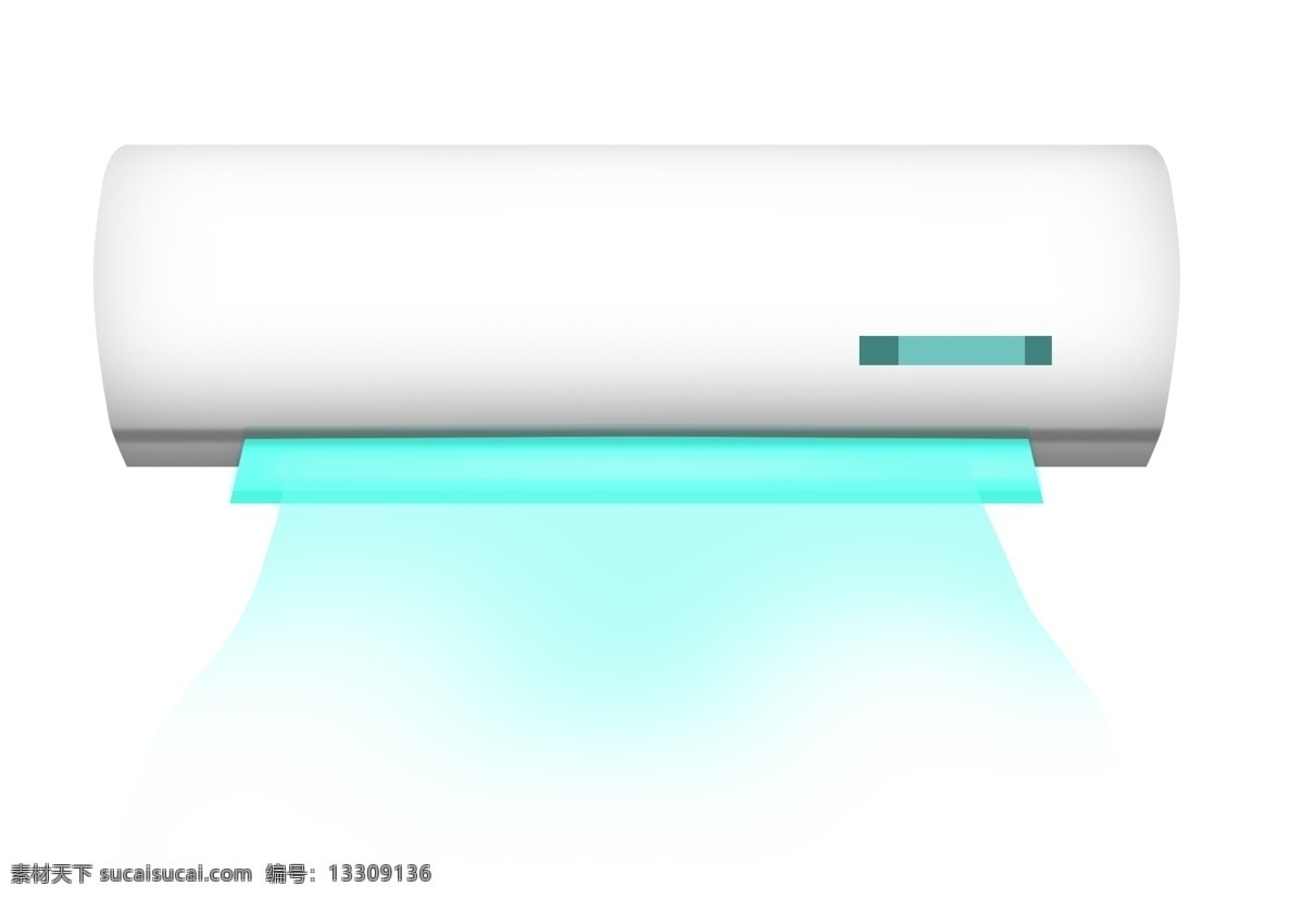 电器 挂机 空调 插画 夏季电器