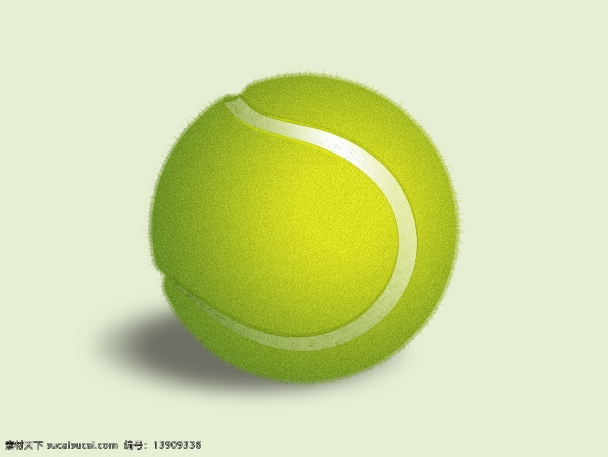 毛绒 网球 分层 图 黄色网球 黄色球 运动 打网球 球 体育运动 体育器材 球类 鼠绘类 文化艺术
