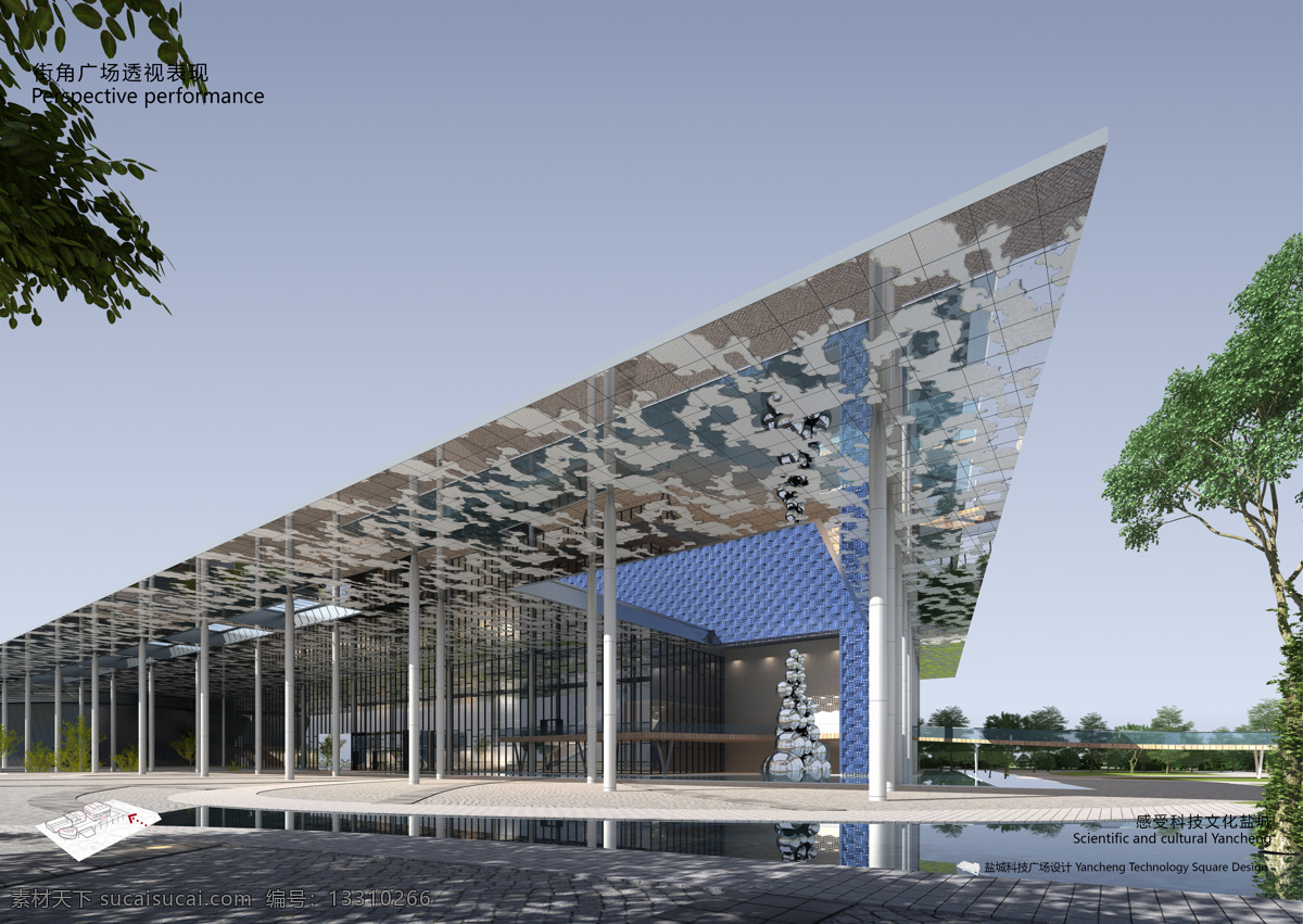 建筑效果图 建筑 效果图 文化馆 规划馆 艺术 环境设计