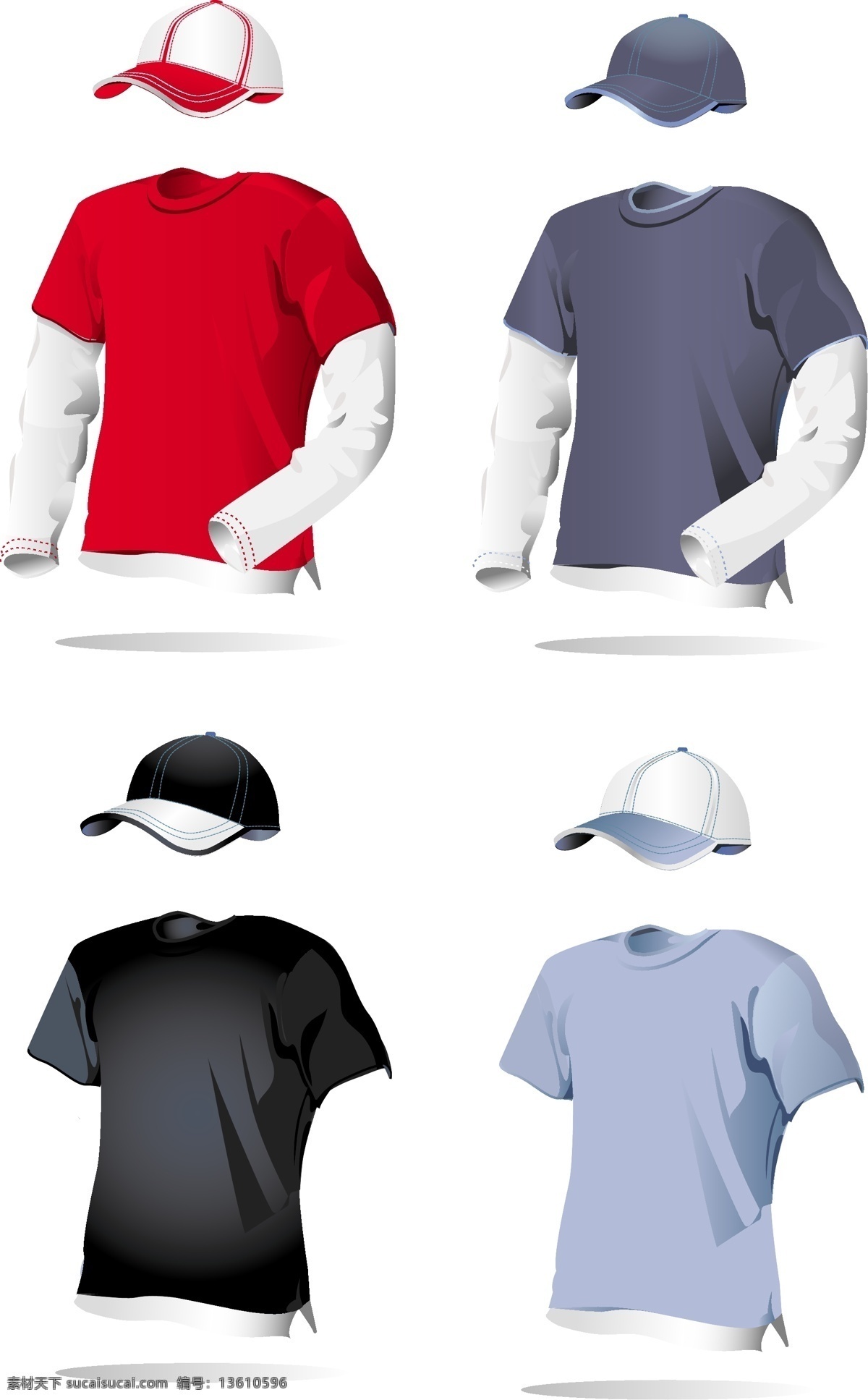 shirt t恤设计 服装设计 帽子 t 恤 矢量 模板下载 效果图 正面 背面 tshirt 其他服装素材