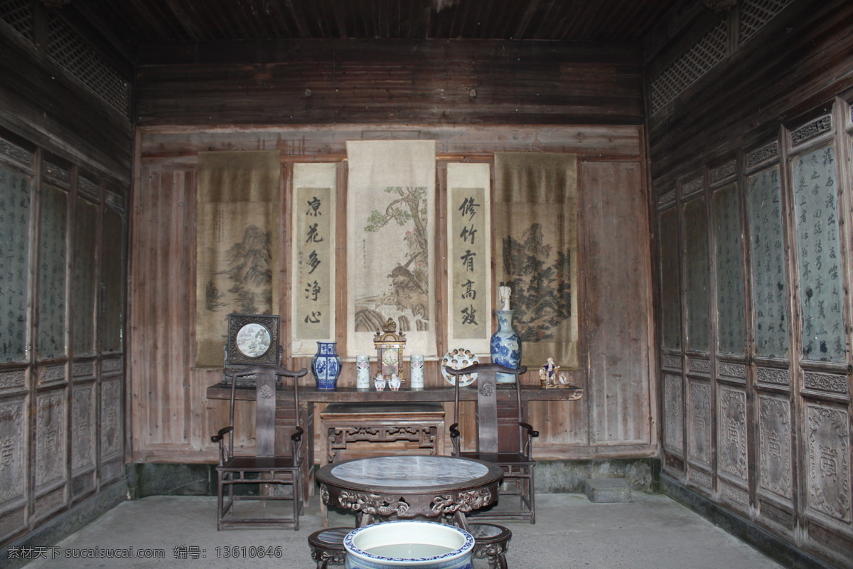 苏州园林 园林 中堂 内堂 大堂 中堂画 牌匾 字画 古宅子 老房子 老家具 古玩 老钟表 花瓶 室内摄影 建筑园林