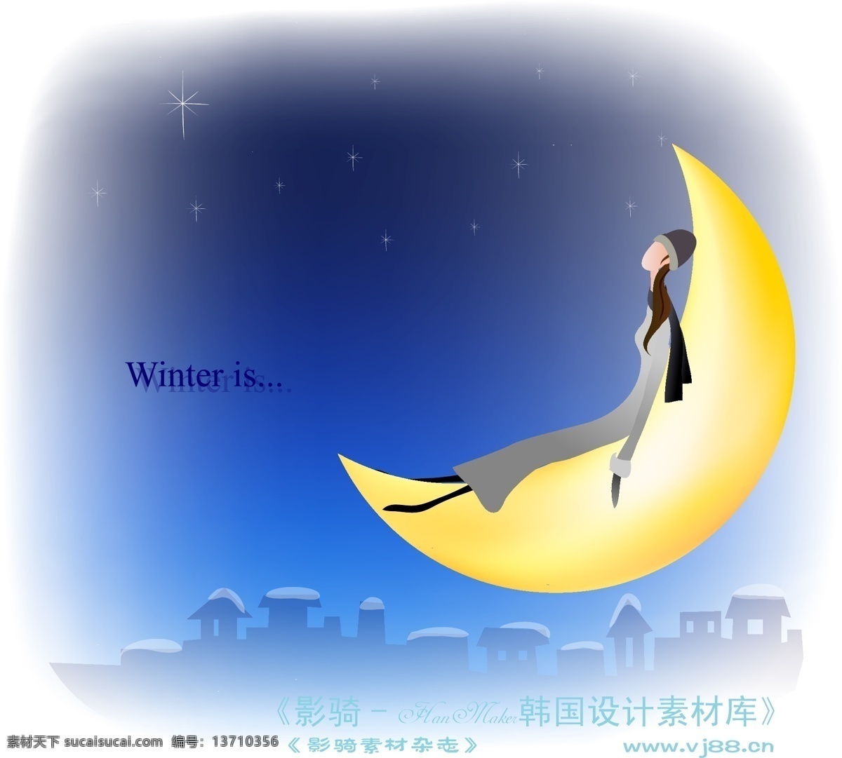 天使 插画 hanmaker 韩国 设计素材 库 天使插画 女神 梦幻 女性 卡通 秋意 花瓣 矢量