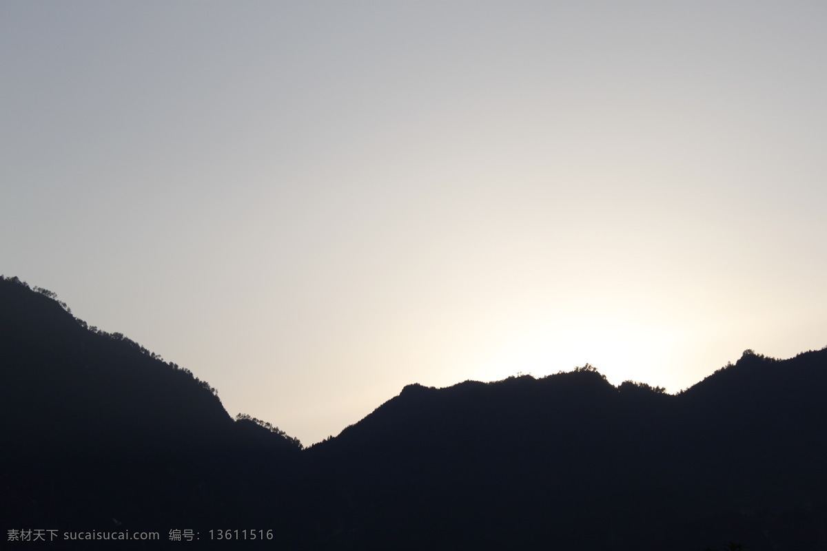 山 剪影 旅游摄影 落日 逆光 山剪影 阳光 自然风景 旗山 psd源文件
