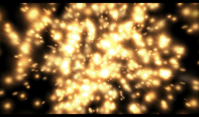黄色 粒子 演绎 高清 视频 动态 特效 背景
