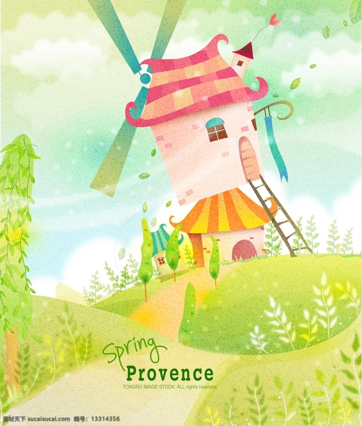 可爱 的卡 通 元素 矢量 城堡 孩子 绘画 卡通 手绘 树 小女孩 住房 illustrator 雄蕊 矢量图 矢量人物