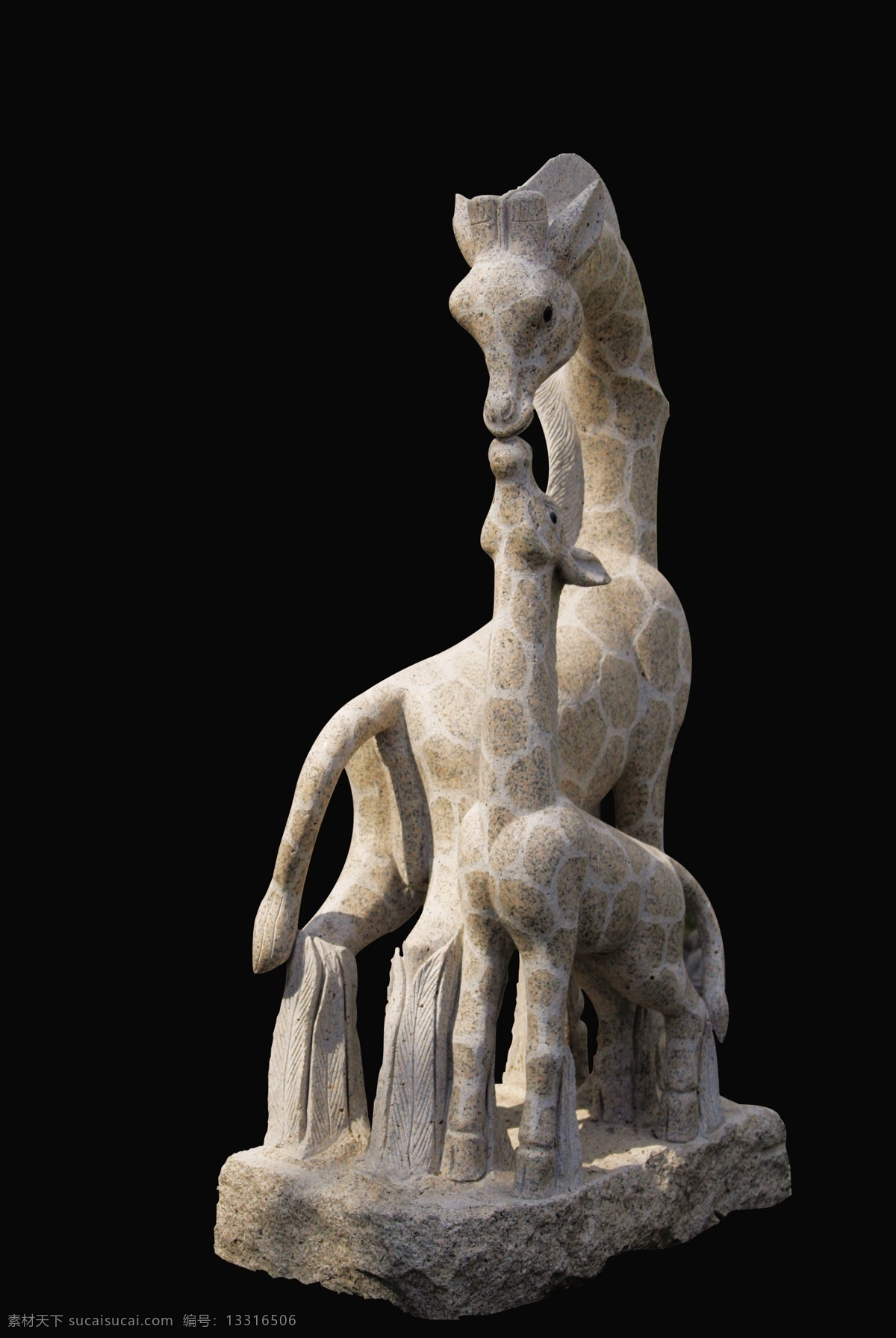 长颈鹿 雕塑 母爱 长颈鹿雕塑 鹿 妈妈 宝宝 动物雕塑 psd源文件