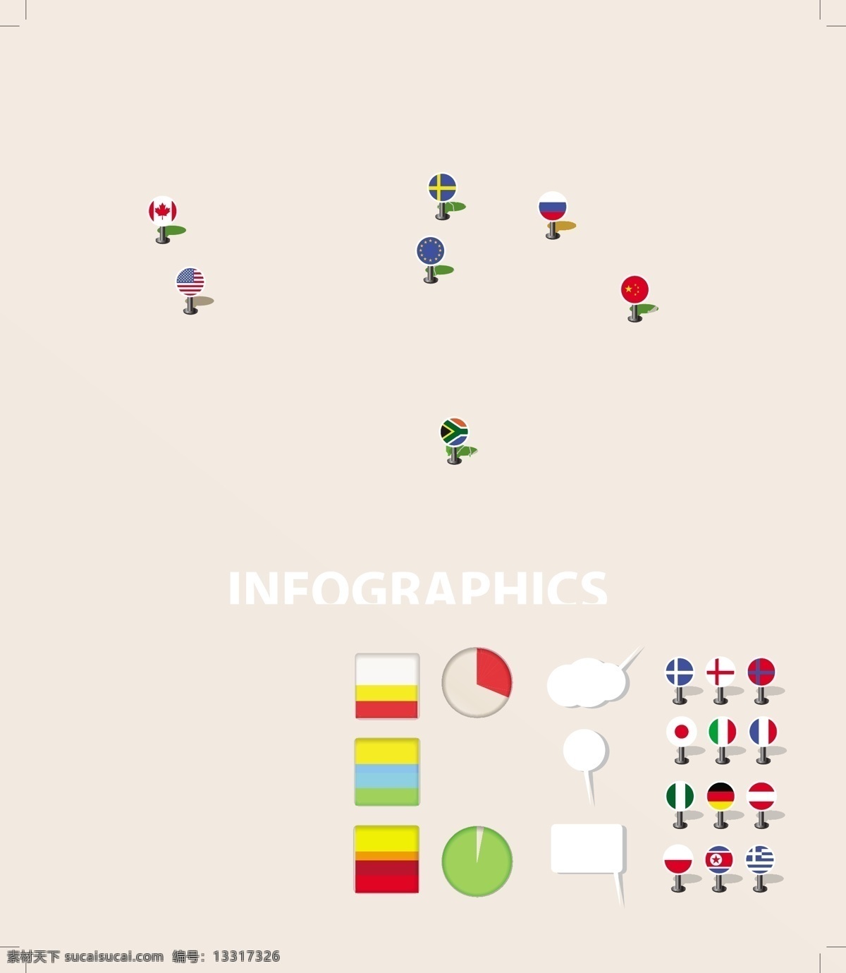 图表 矢量 国旗 盘 世界地图 数据 统计 估计地图 矢量图 其他矢量图