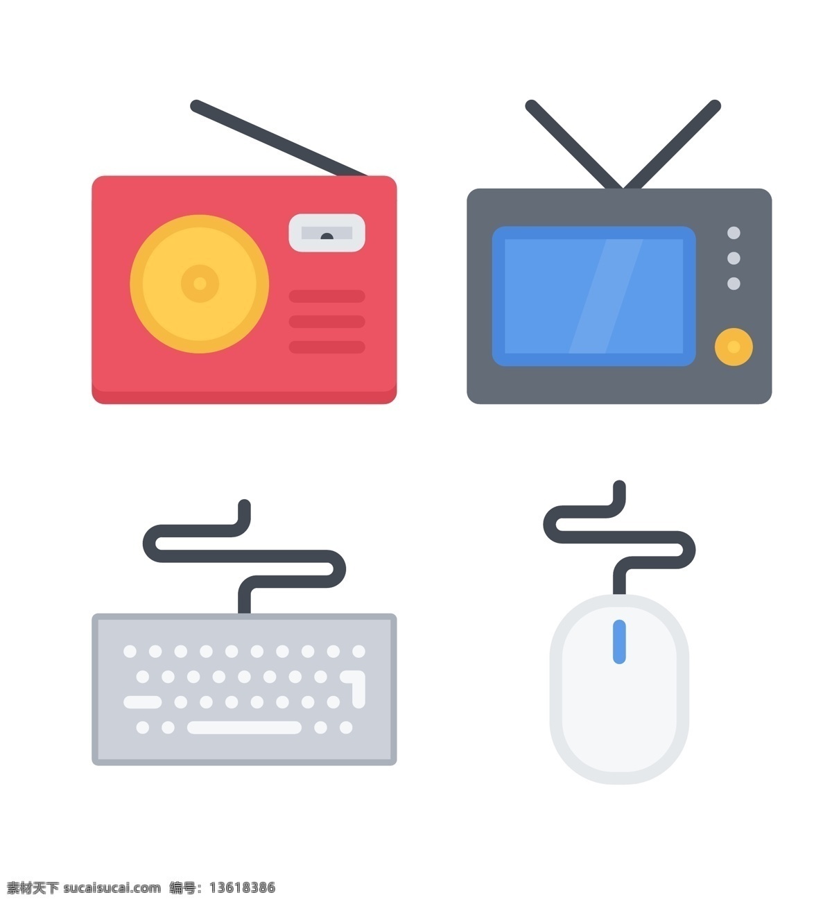 鼠标 电视机 收音机 精美 icon 图标 键盘 网页图标 创意图标 图标下载 图标设计