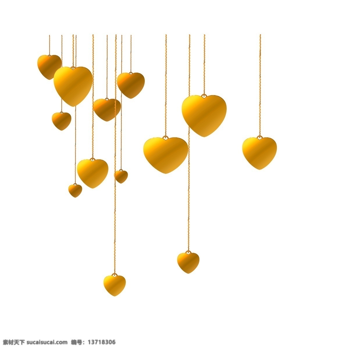 黄色 爱心 气球 插画 黄色的气球 爱心气球 卡通插画 气球插画 爱情插画 礼物插画 倒挂的气球