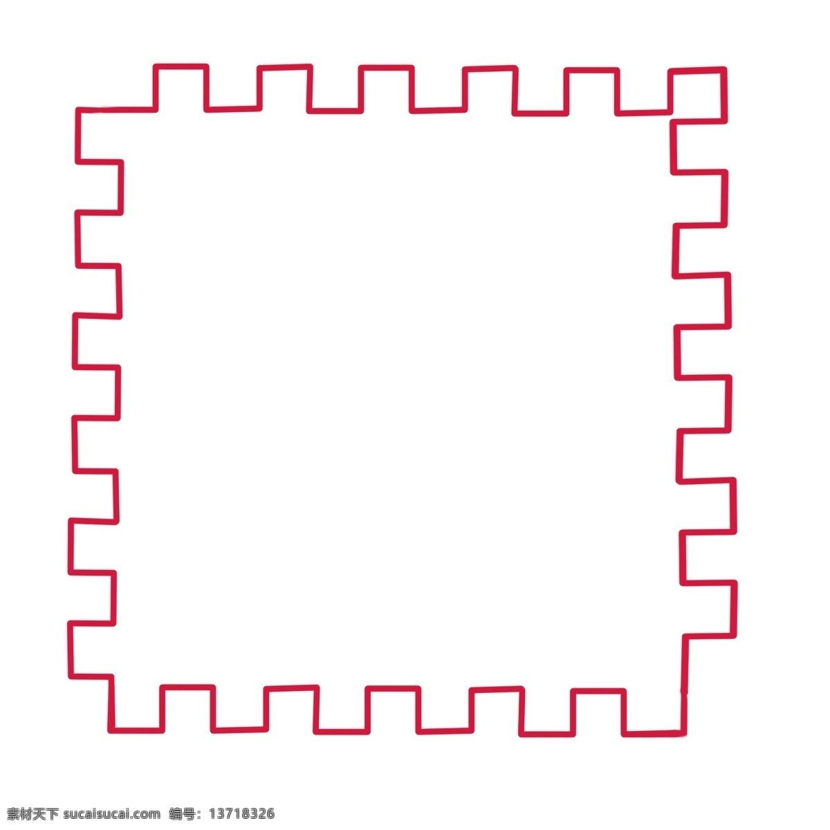 元旦 红色 可爱 装饰 规则 形状 免 扣 新年 2019猪年 邮戳 拼图 中国风 简约 卡通 装饰框 简单 小清新 大气 喜气洋洋