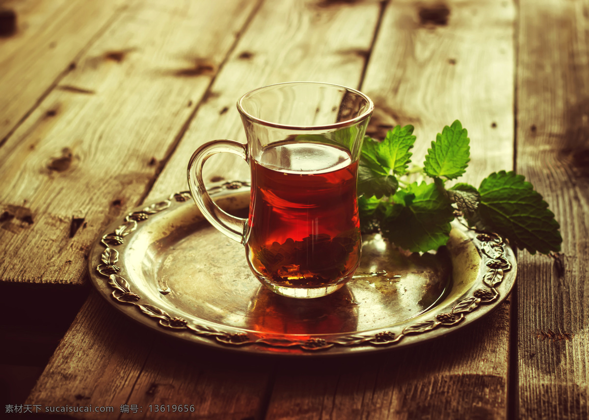 花茶桌面 茶壶 茶杯 茶文化 品茶 茶饮 摄影图片 餐饮美食 饮料酒水 水果茶 花茶 薄荷叶 桌面