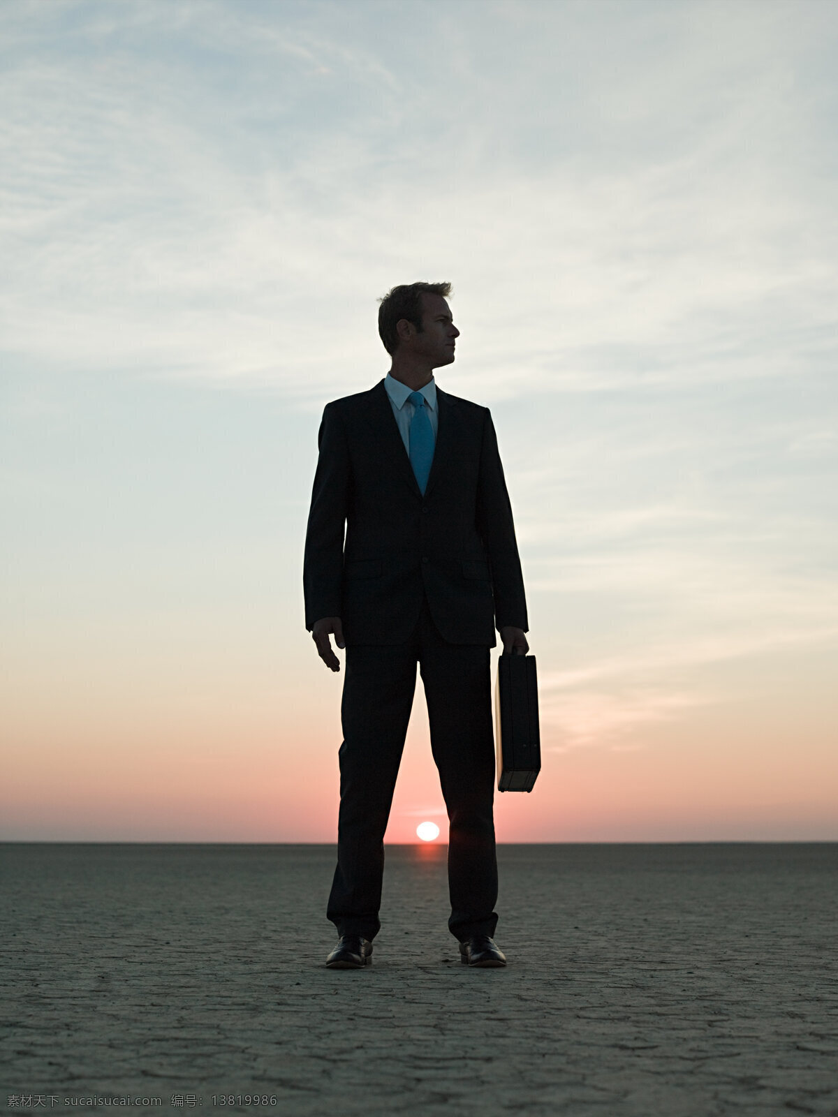 傍晚 提 箱子 外国 男士 天空 夕阳 落日 日出 土地 干旱 裂纹 裂缝 手势 皮箱 提着 商务人士 男性 外国男人 商业视野 人物图库 高清图片 人物图片