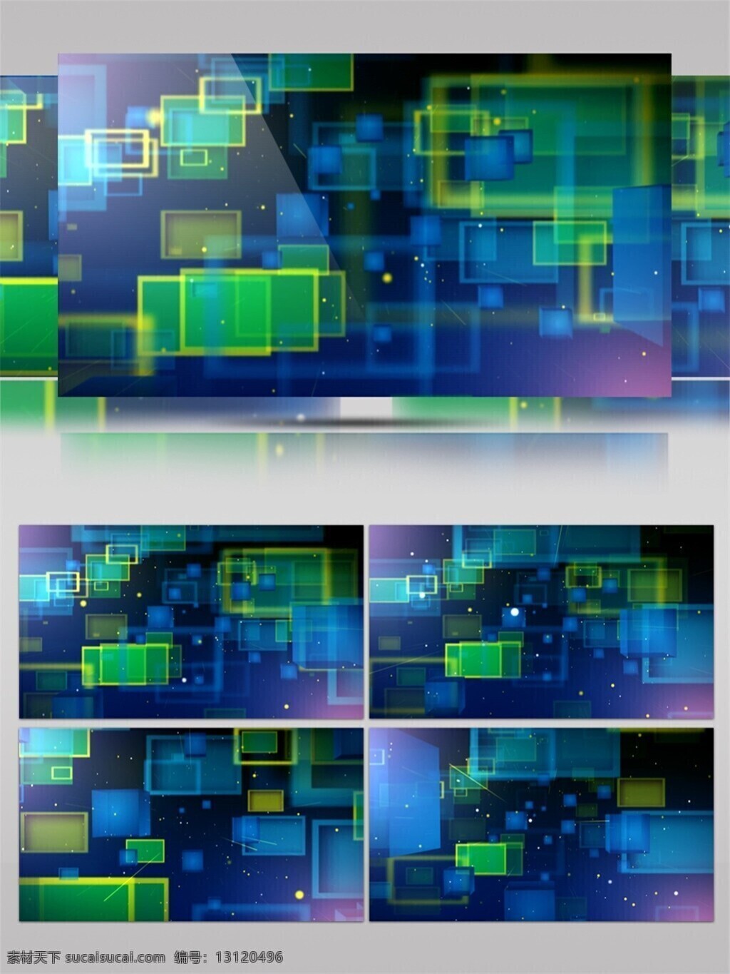 蓝色 科技 边框 高清 视频 动态视频素材 渐变 科技蓝色 视频素材 正方形框