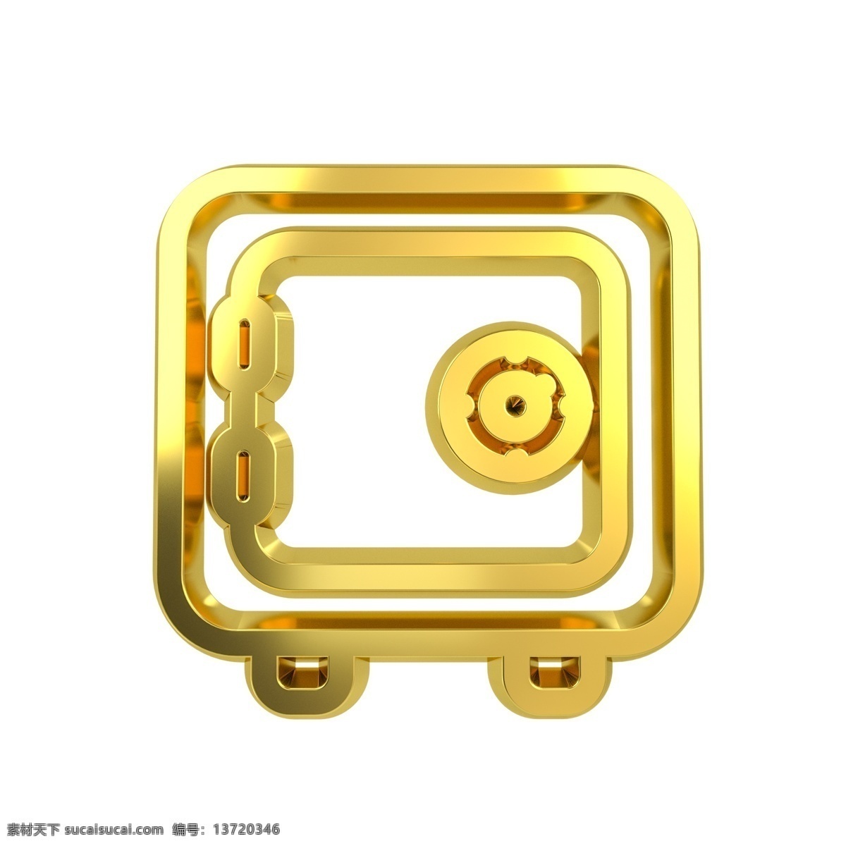 立体 金属 质感 金融类 图标 保险柜 c4d 3d 金属质感 金色 金融类图标 通用图标装饰 大气 保险柜图标