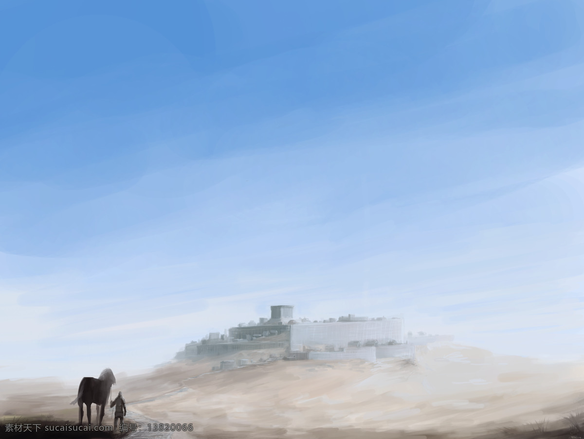 沙漠中的城堡 ps笔刷