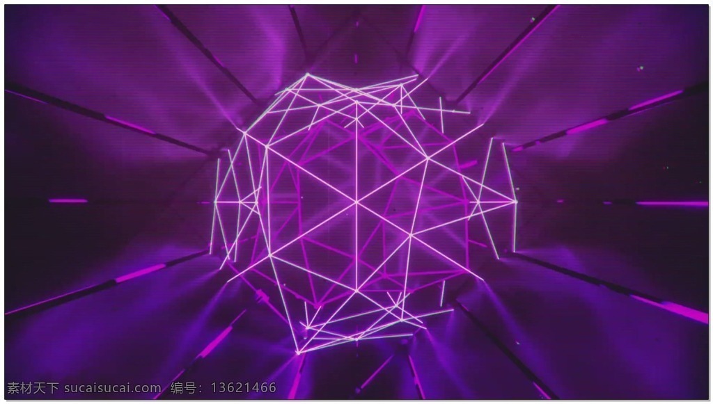 紫色 几何 潮流 骷髅 背景 视频